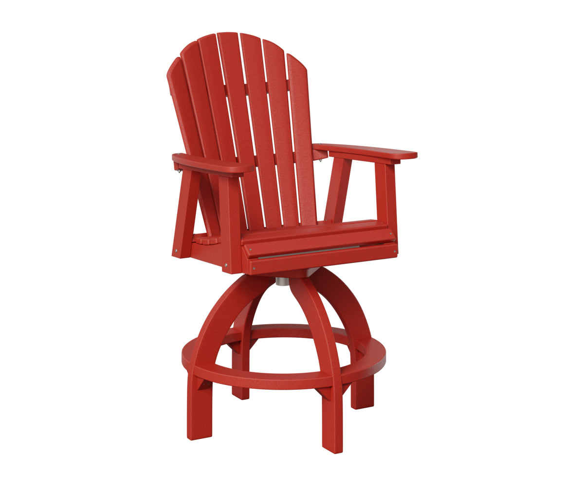 Berlin Gardens Comfo Outdoor Poly Lumber Back Swivel Bar Height Chair