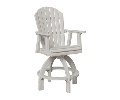 Berlin Gardens Comfo Outdoor Poly Lumber Back Swivel Bar Height Chair