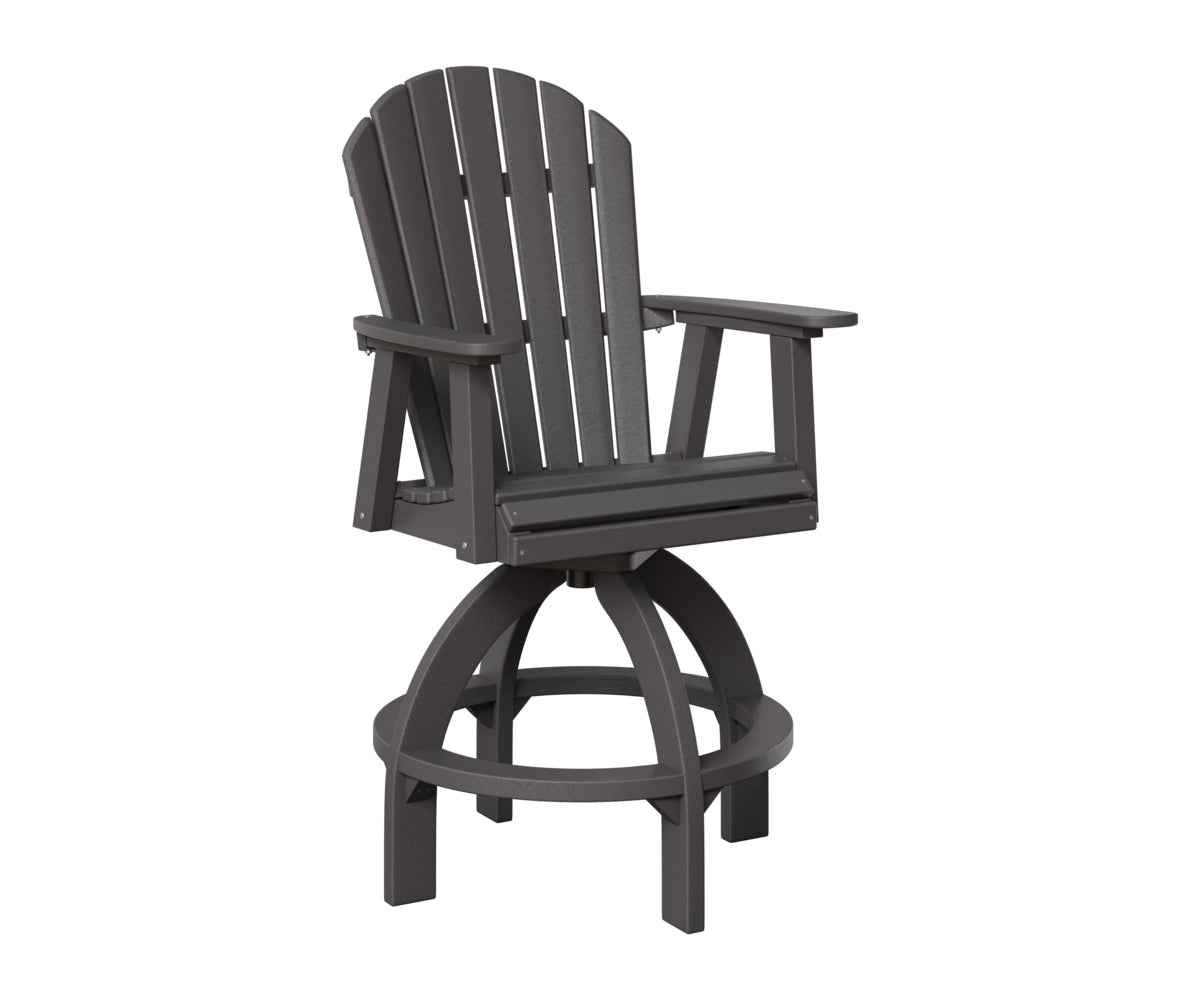 Berlin Gardens Comfo Outdoor Poly Lumber Back Swivel Bar Height Chair