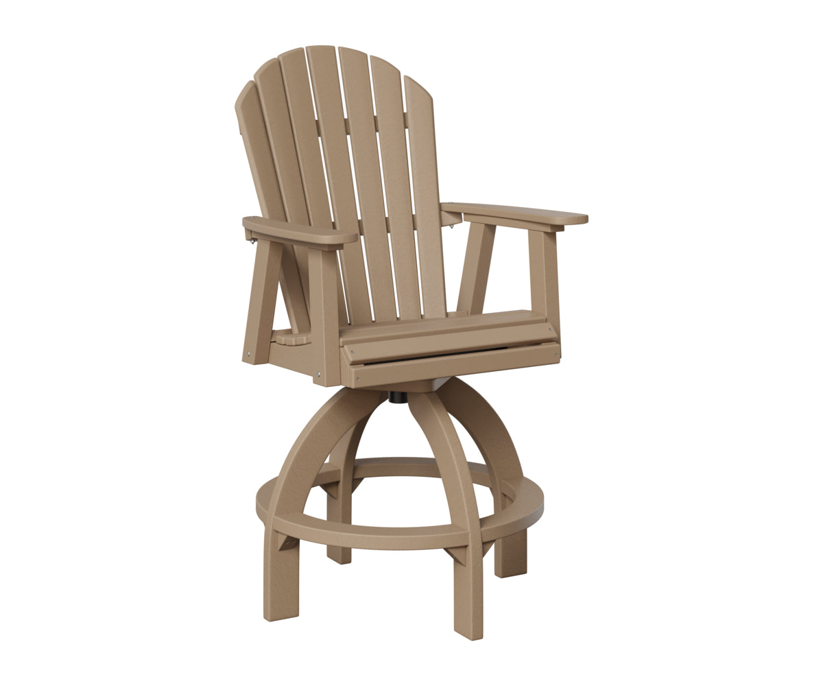 Berlin Gardens Comfo Outdoor Poly Lumber Back Swivel Bar Height Chair