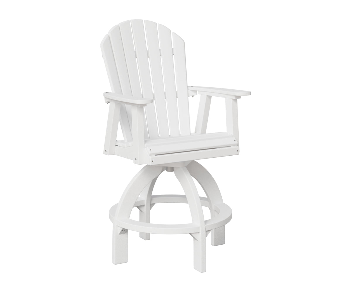Berlin Gardens Comfo Outdoor Poly Lumber Back Swivel Bar Height Chair
