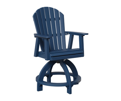 Berlin Gardens Comfo Back Outdoor Poly Lumber Swivel Counter Chair