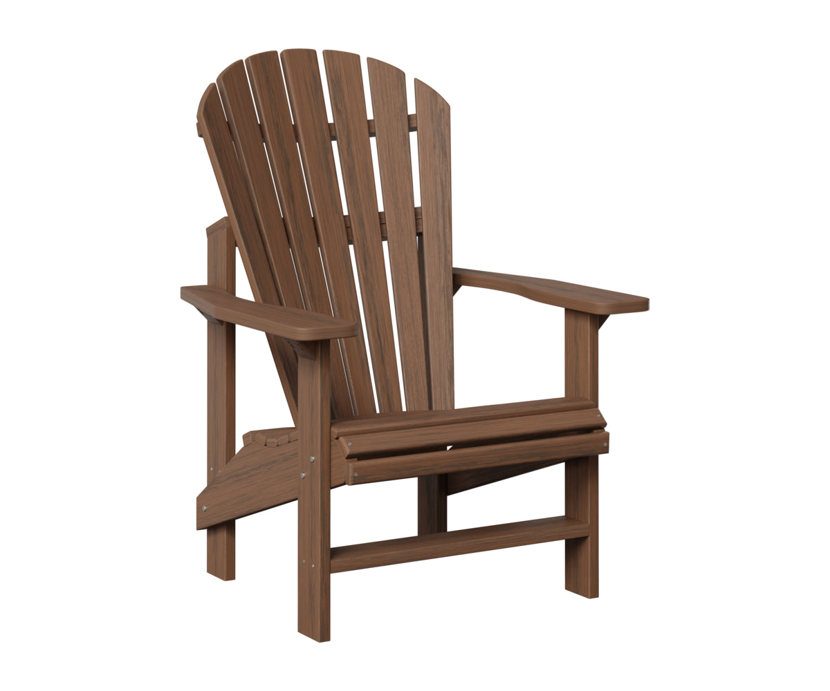Berlin Gardens Comfo Back Outdoor Poly Lumber Upright Adirondack Chair