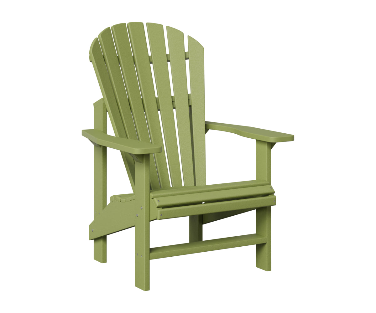 Berlin Gardens Comfo Back Outdoor Poly Lumber Upright Adirondack Chair