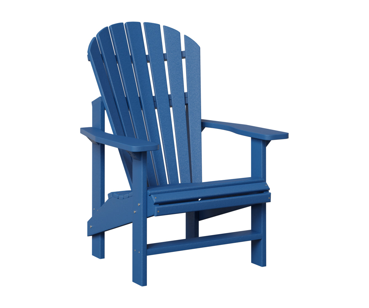 Berlin Gardens Comfo Back Outdoor Poly Lumber Upright Adirondack Chair