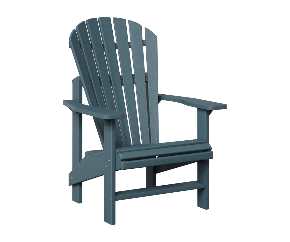 Berlin Gardens Comfo Back Outdoor Poly Lumber Upright Adirondack Chair