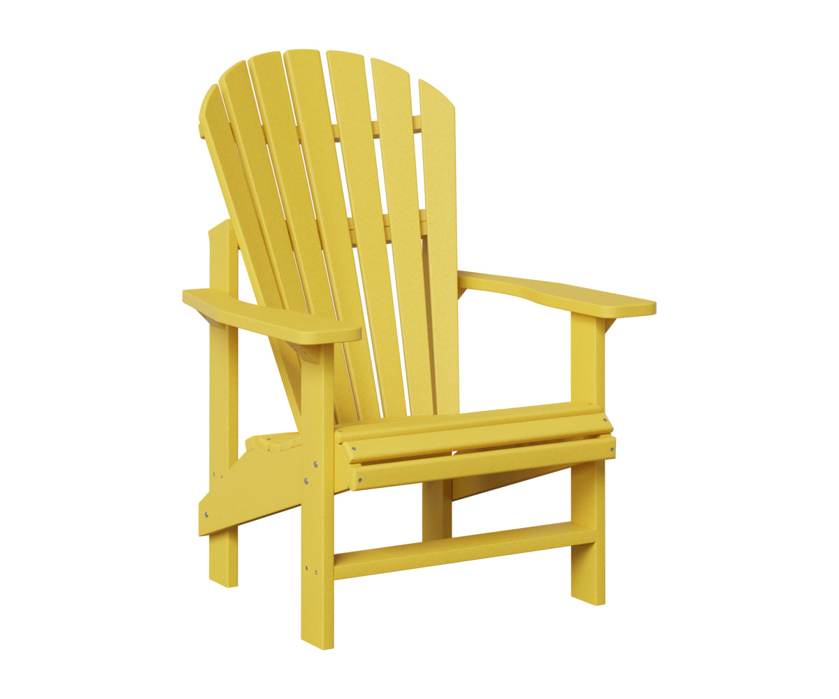 Berlin Gardens Comfo Back Outdoor Poly Lumber Upright Adirondack Chair