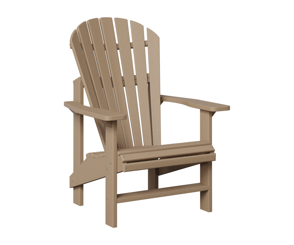 Berlin Gardens Comfo Back Outdoor Poly Lumber Upright Adirondack Chair