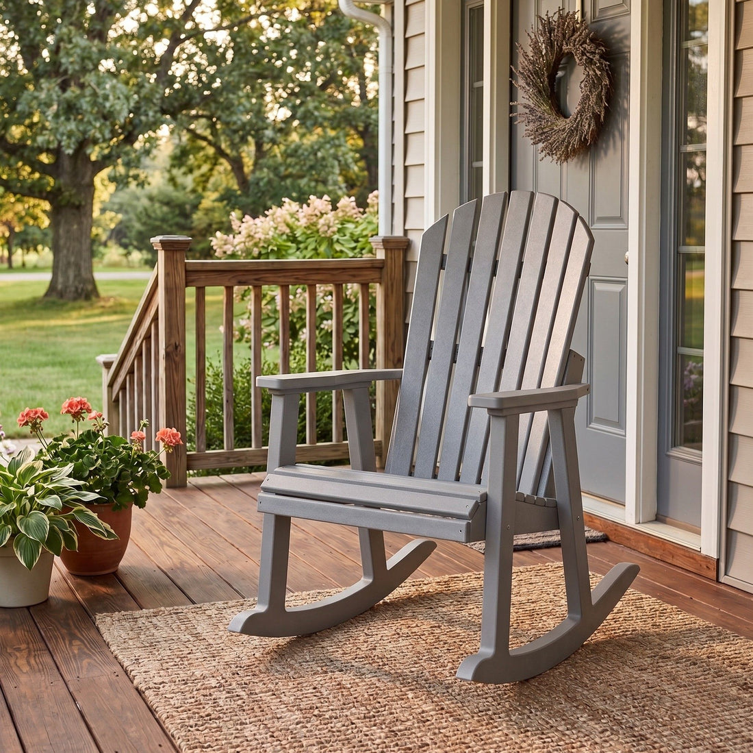 Berlin Gardens Comfo Back Poly Lumber Rocker