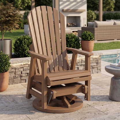 Berlin Gardens Comfo Back Poly Lumber Swivel Glider