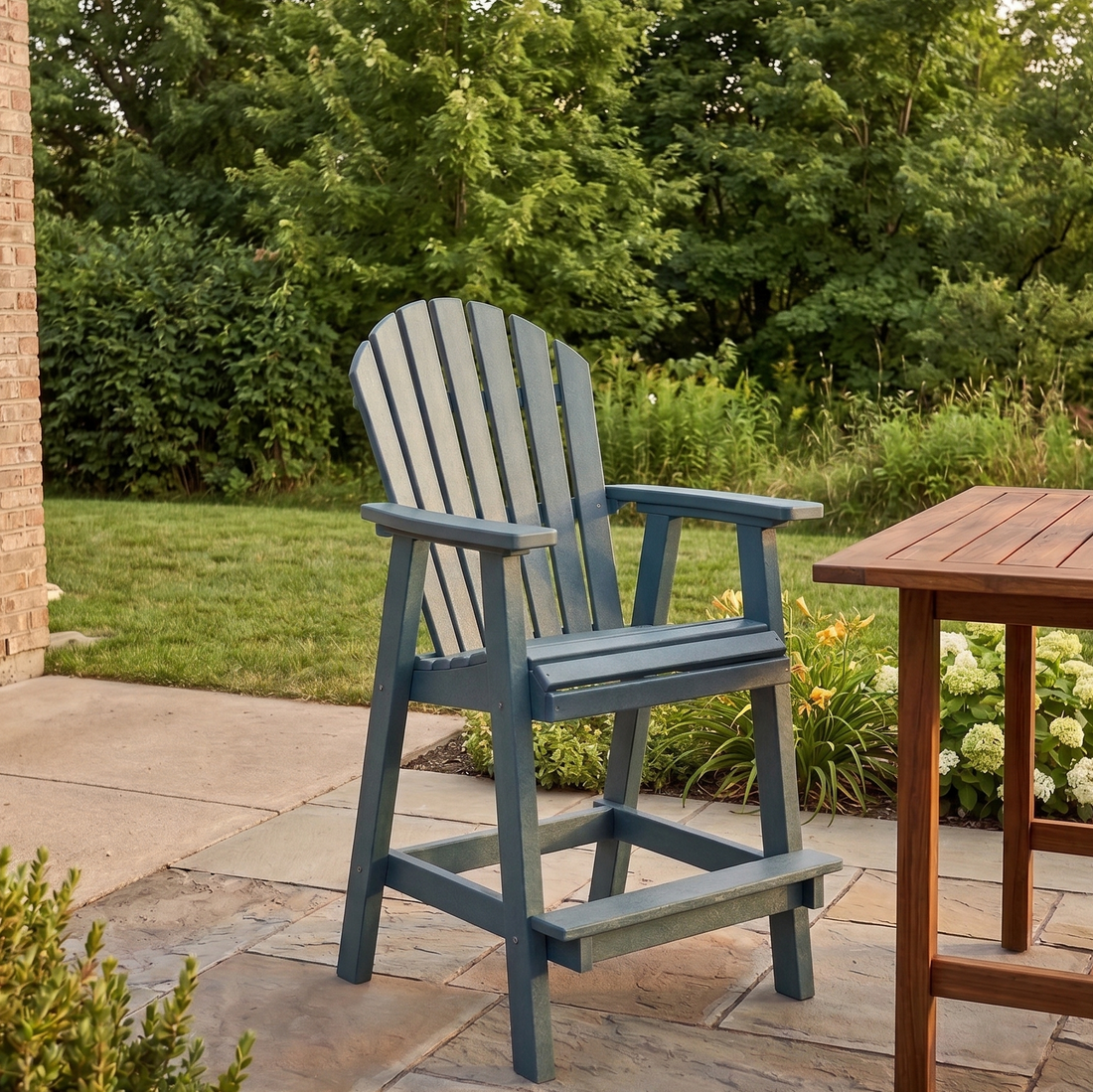 Berlin Gardens Comfo Back Poly Lumber Bar Chair