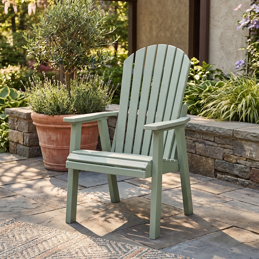 Berlin Gardens Comfo Back Outdoor Poly Lumber Deck Chair