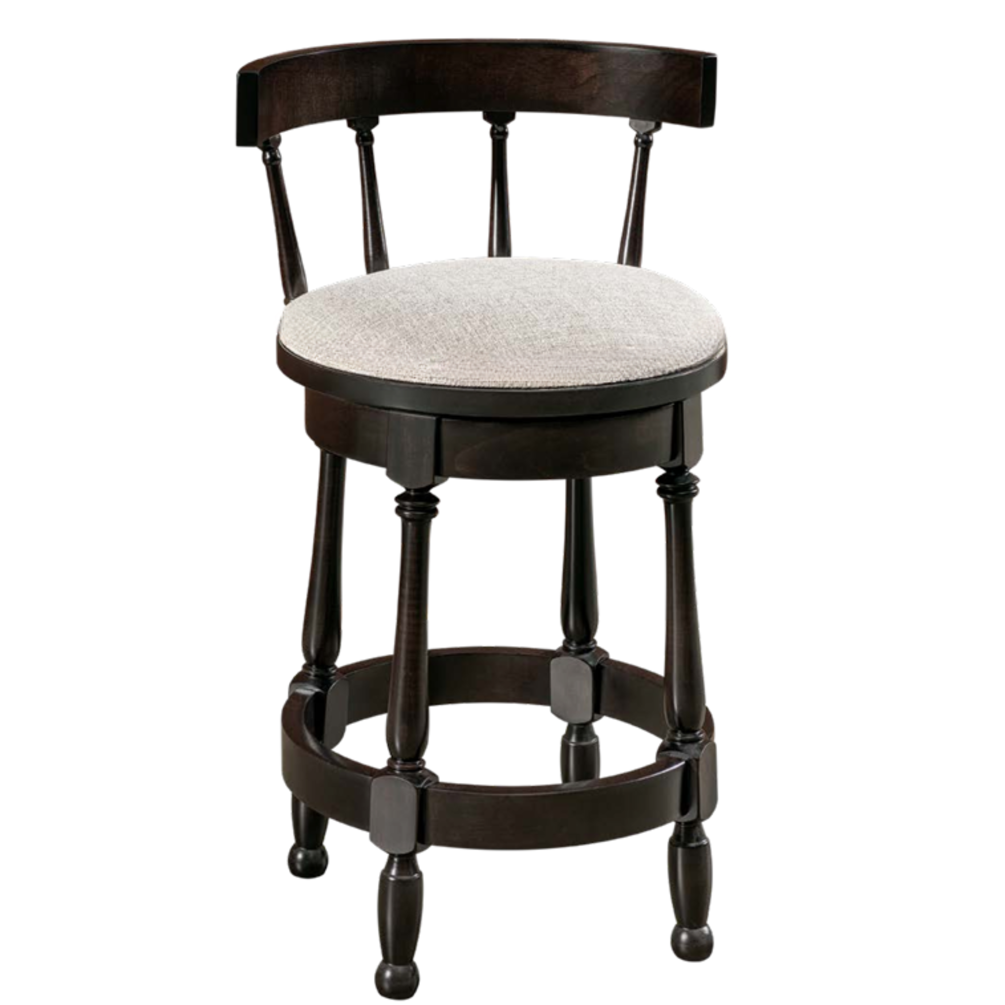 Hoosier Timbercraft Perry Maple Swivel Barstool with Easton Top