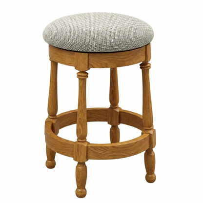 Hoosier Timbercraft Perry Maple Swivel Backless Barstool