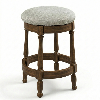 Hoosier Timbercraft Perry Maple Swivel Backless Barstool