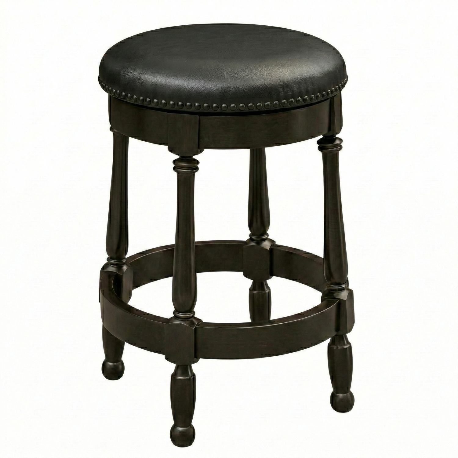 Hoosier Timbercraft Perry Maple Swivel Backless Barstool