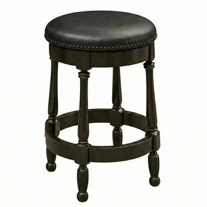 Hoosier Timbercraft Perry Maple Swivel Backless Barstool