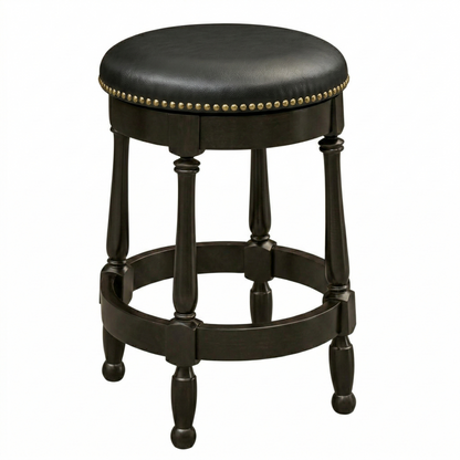 Hoosier Timbercraft Perry Maple Swivel Backless Barstool