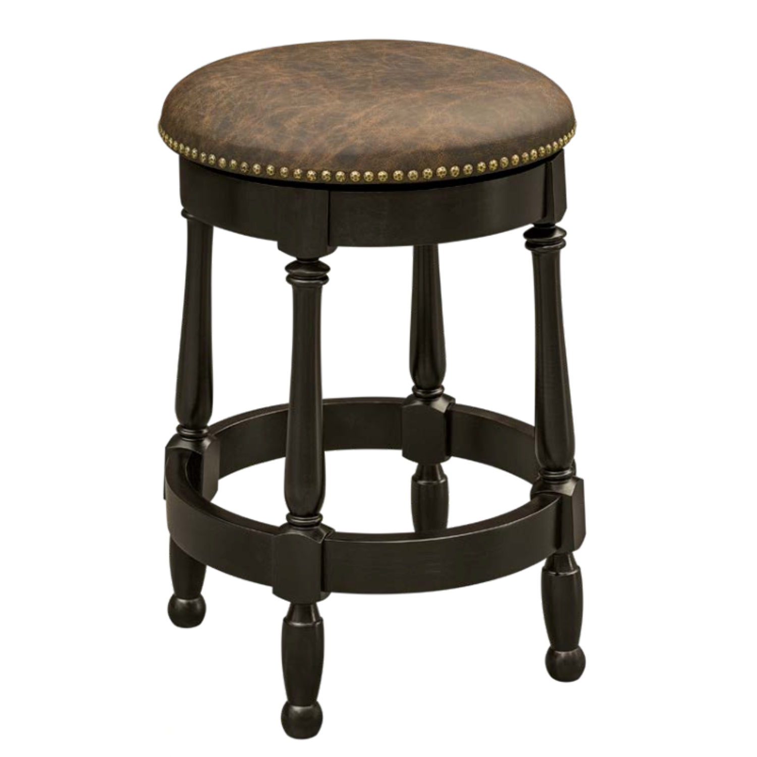 Hoosier Timbercraft Perry Maple Swivel Backless Barstool