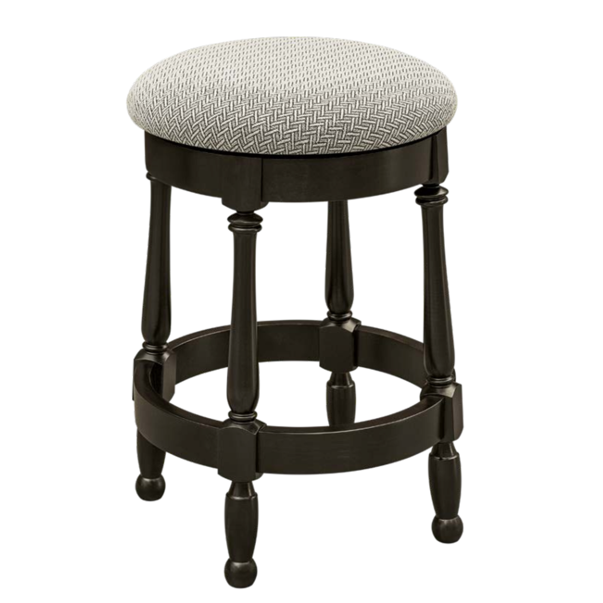 Hoosier Timbercraft Perry Maple Swivel Backless Barstool