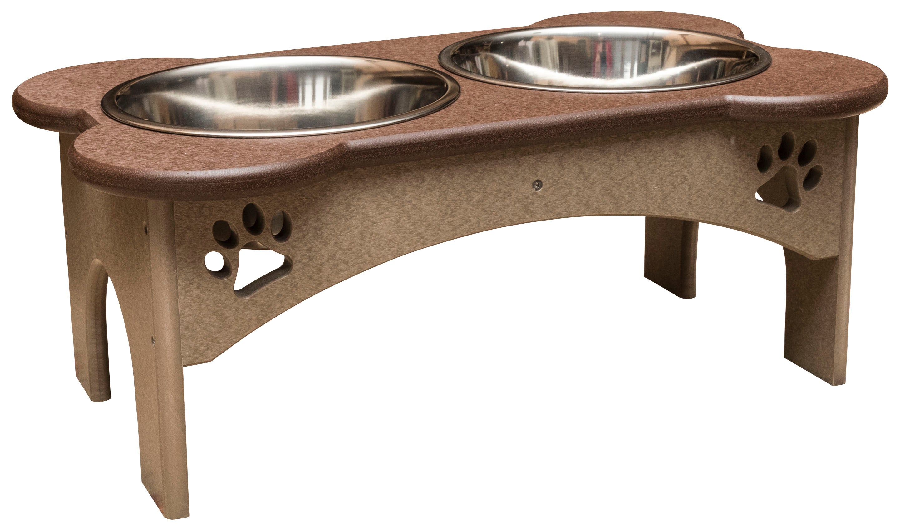 Stratton Field Poly Lumber 8-Inch Elevated Dog Bowl Stand with 2-Quart Bowl