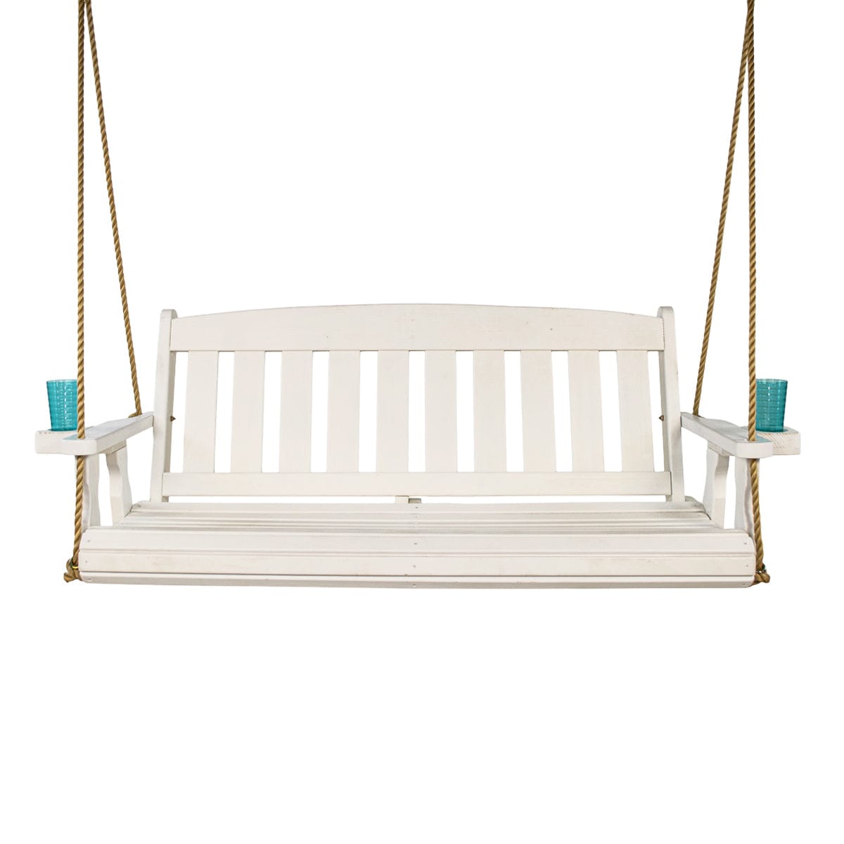 Amish Casual 4 Foot Semi-Solid White Mission Porch Swing