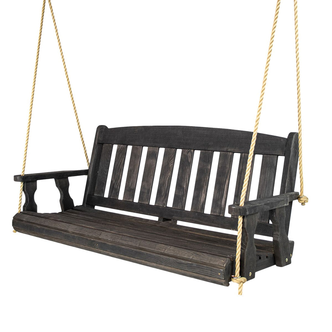Amish Casual 5 Foot Black Stain Mission Porch Swing