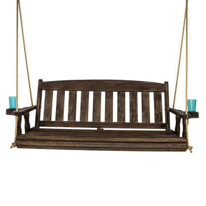 Amish Casual 4 Foot Dark Walnut Stain Mission Porch Swing