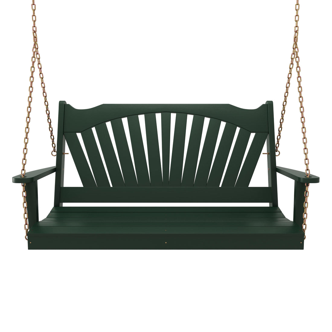 Keystone Amish Co. Sunburst Porch Swing, 4 Foot, Dark Green