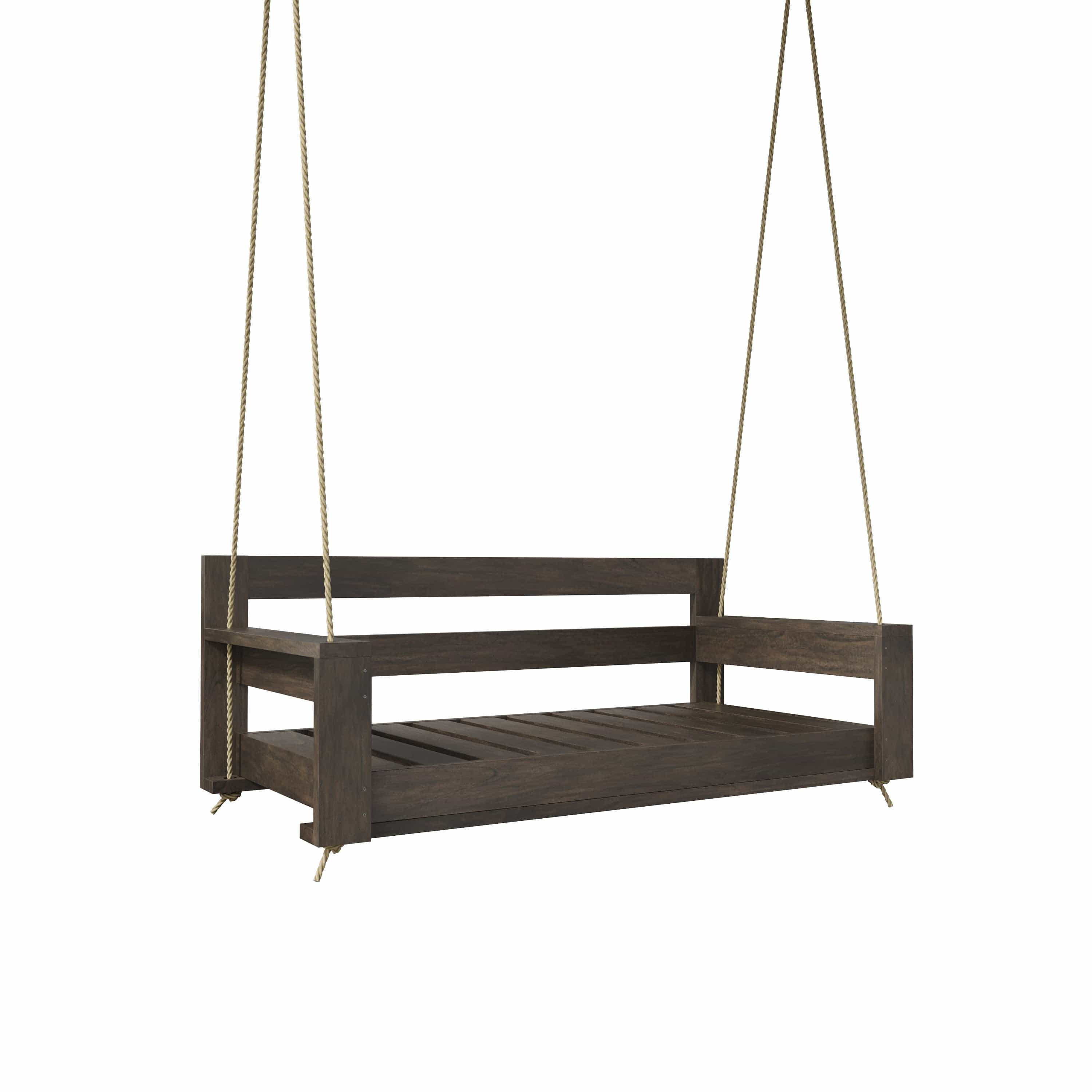 Amish Casual The Danville Daybed Swing, 6 ft, Dark Walnut