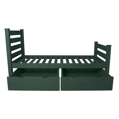 Versaloft Homestead Amish Made Bed Frame with Headboard, Footboard, and 2-Piece Drawers