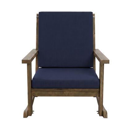Amish Casual Deep Seated Rocking Chair with Cushion