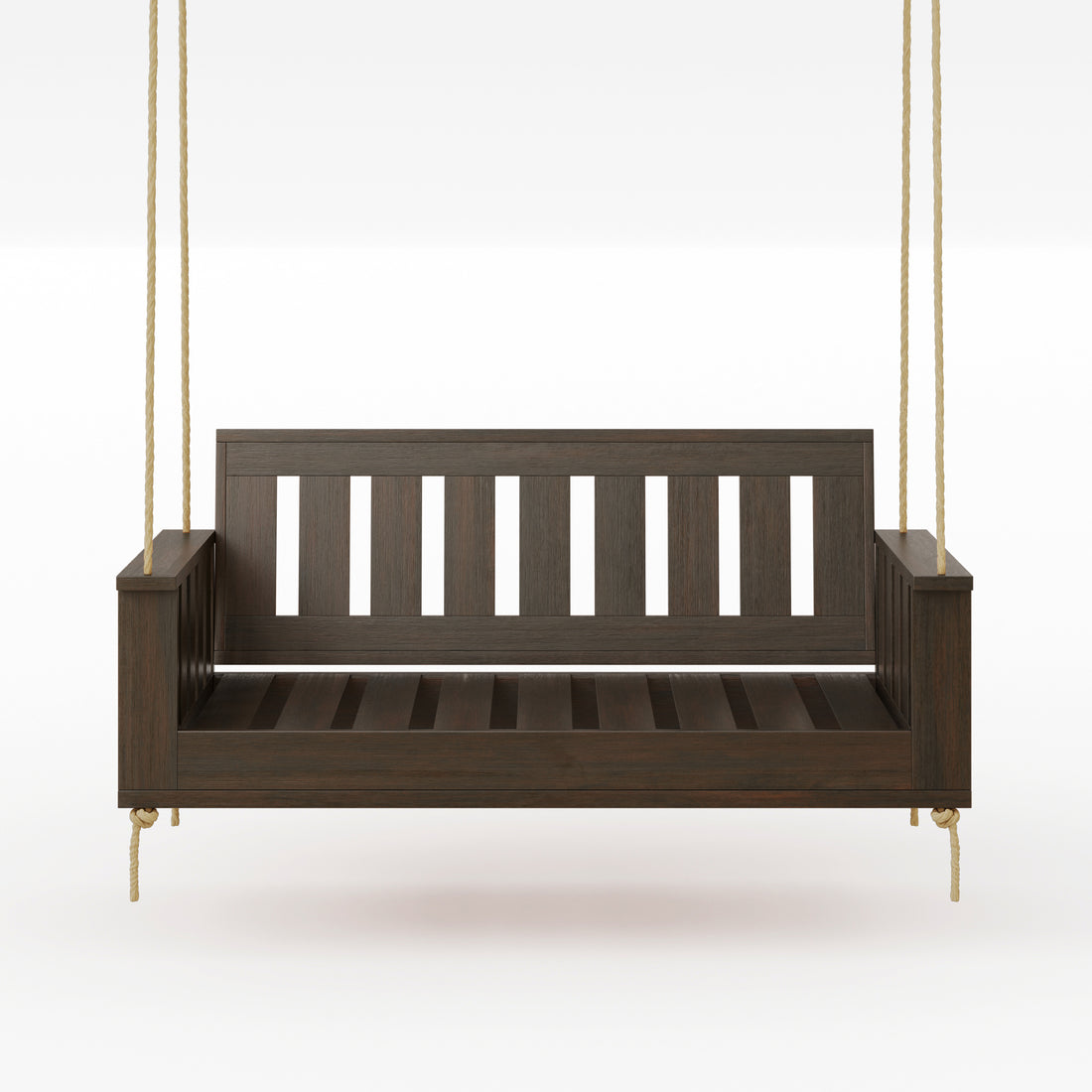 Amish Casual Rockford Daybed Swing Package with Included Cushions, Sofa, Dark Walnut Stain with Clearcoat