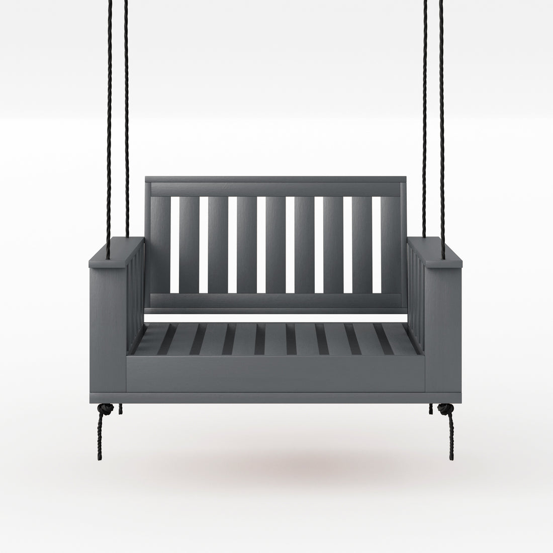 Amish Casual Rockford Daybed Swing Package with Included Cushions, Lounge, Dovetail Grey Paint