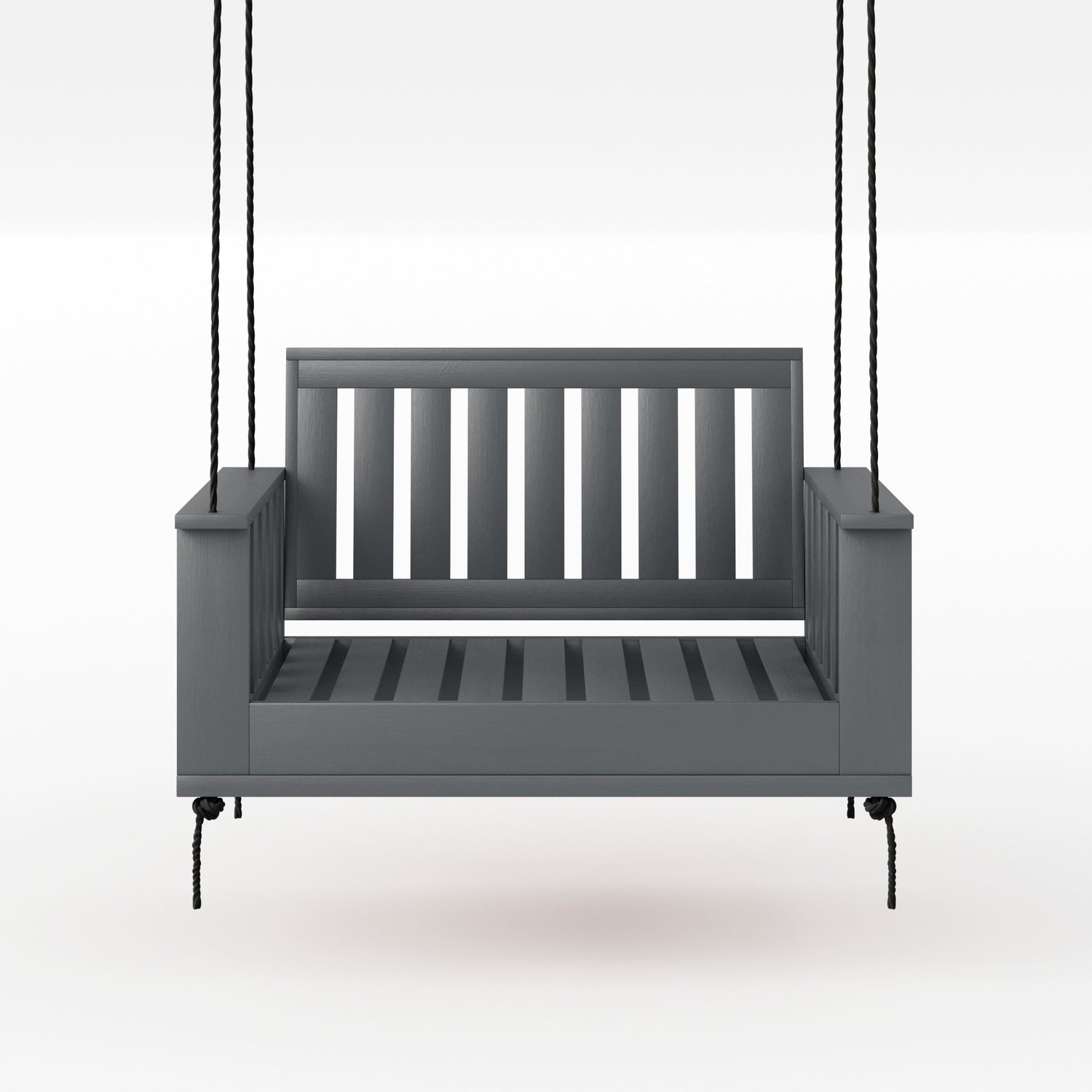 Amish Casual Rockford Daybed Swing Package with Included Cushions, Lounge, Dovetail Grey Paint