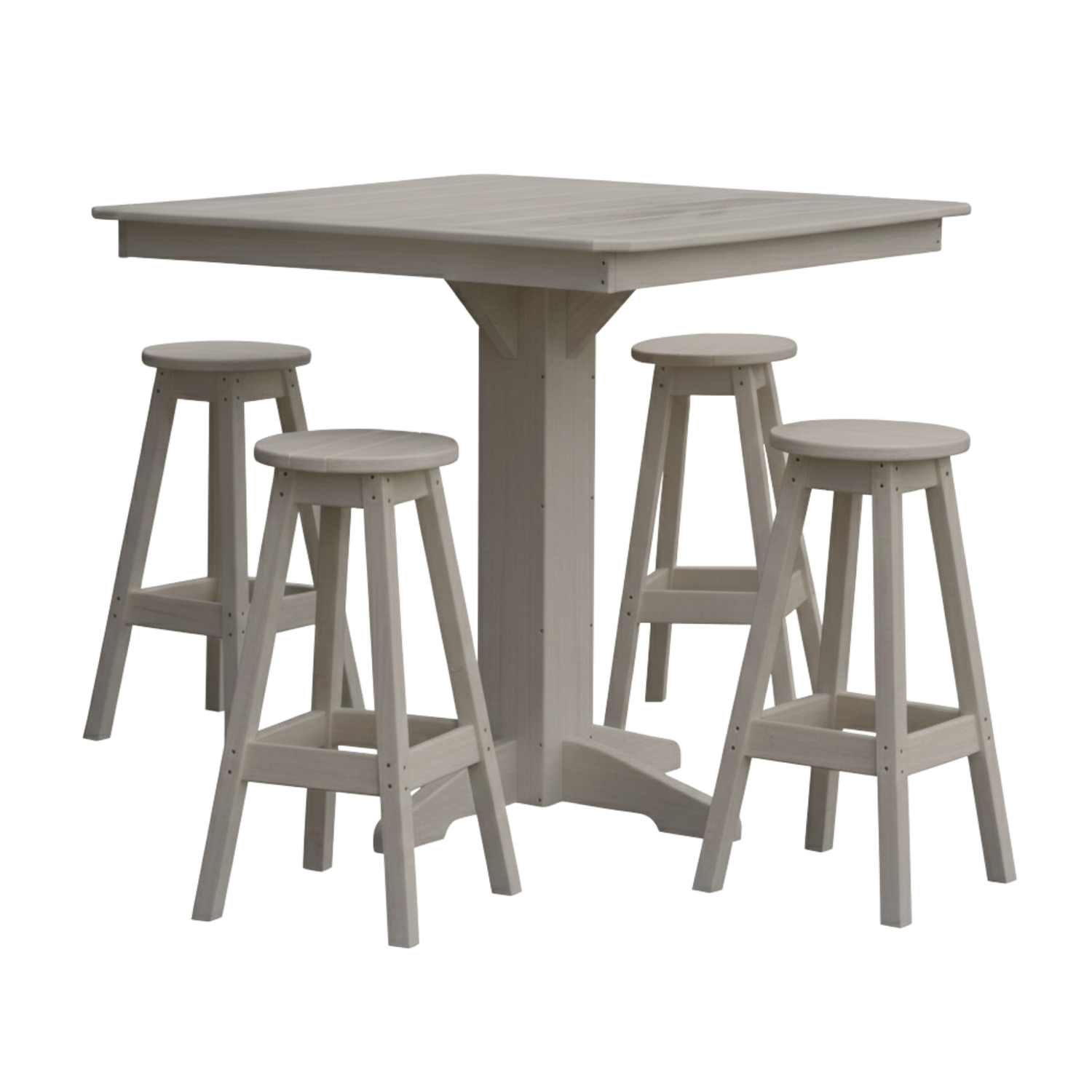 Keystone Amish Co. Sierra 5-Piece Poly Bar Stool Dining Set