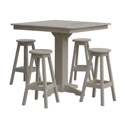 Keystone Amish Co. Sierra 5-Piece Poly Bar Stool Dining Set