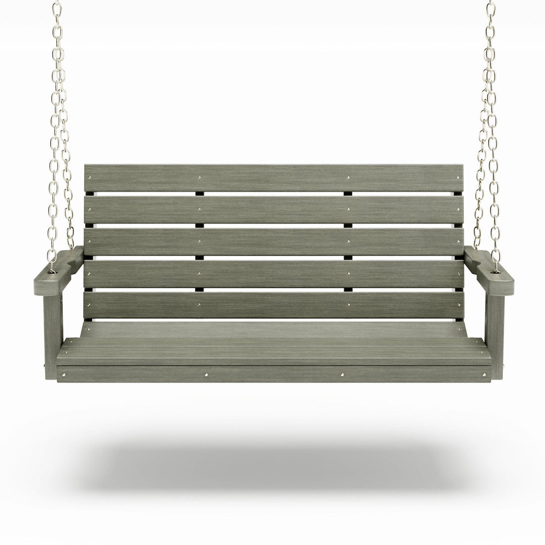 SimplyPoly 5 Foot Amish Made Signature Recycled Plastic Porch Swing, Driftwood Grey Wood Grain