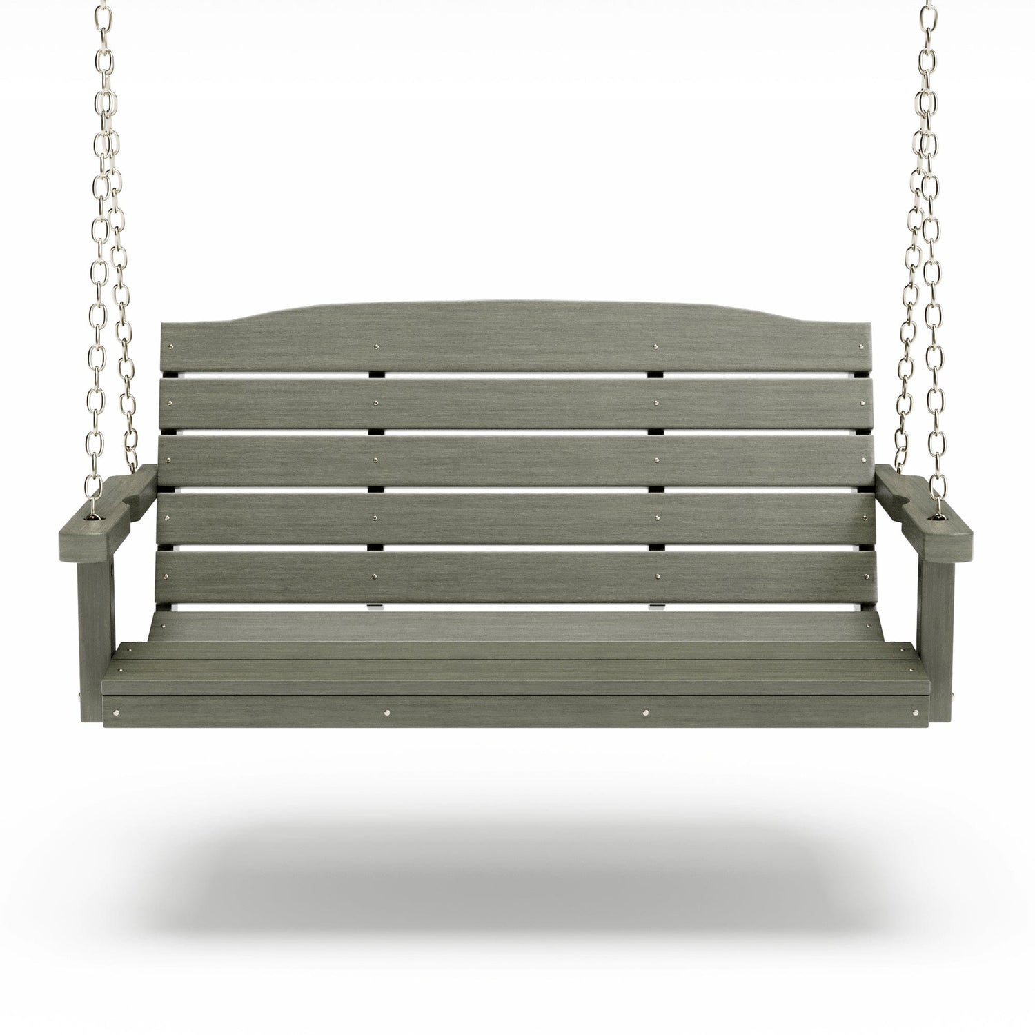 SimplyPoly 4 Foot Amish Made Classic Recycled Plastic Porch Swing, Tudor Brown