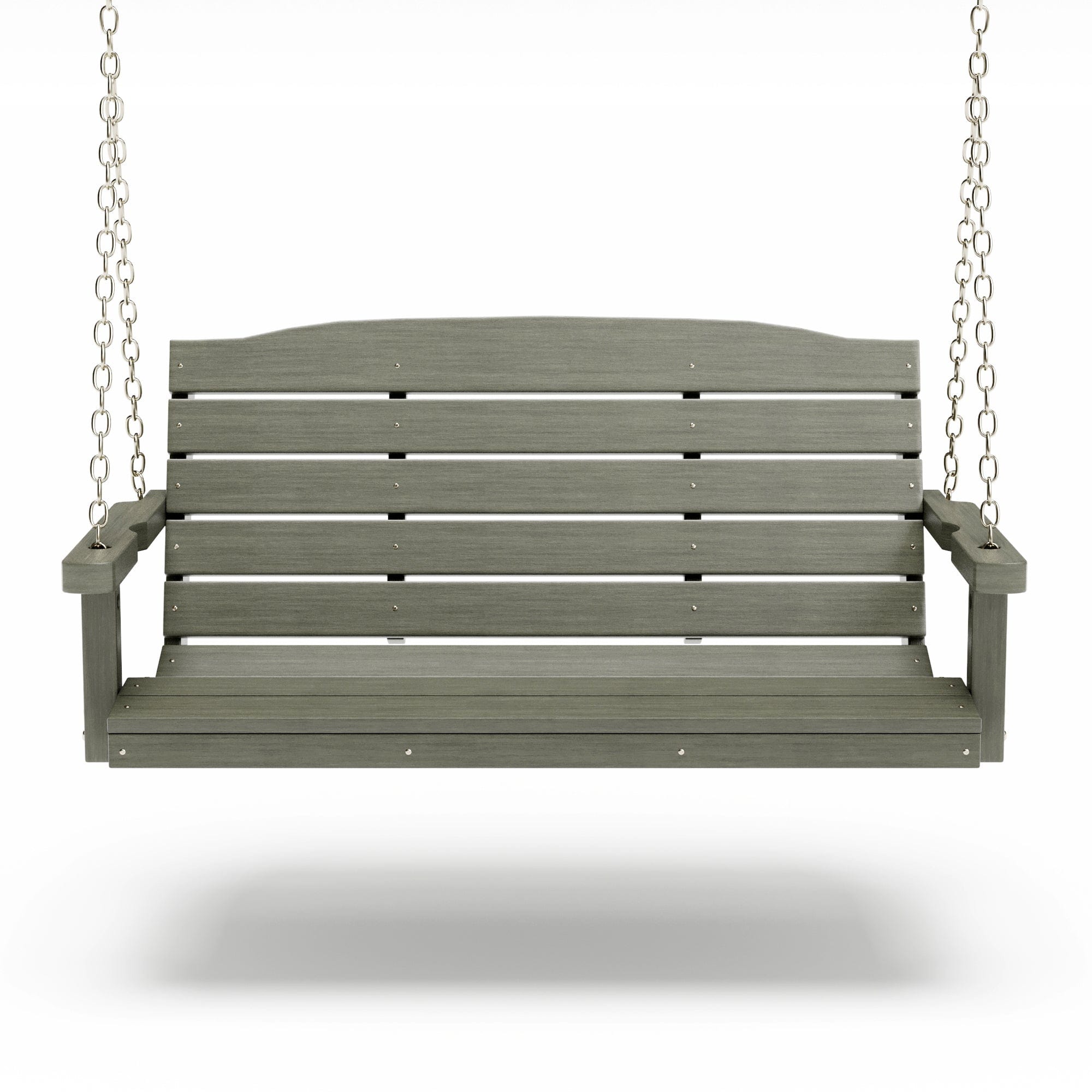 SimplyPoly 4 Foot Amish Made Classic Recycled Plastic Porch Swing, Tudor Brown