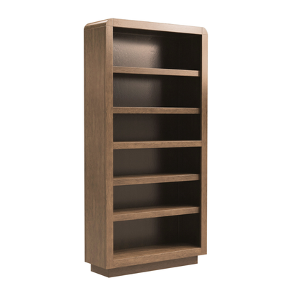 High Bank Woodworks Higley White Oak Bookcase with 5 Adjustable Shelves