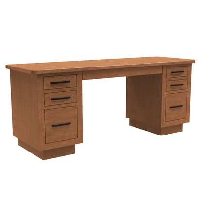 High Bank Woodworks Higley White Oak Executive Desk