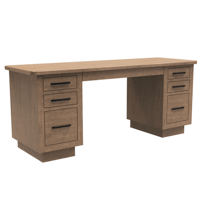 High Bank Woodworks Higley White Oak Executive Desk