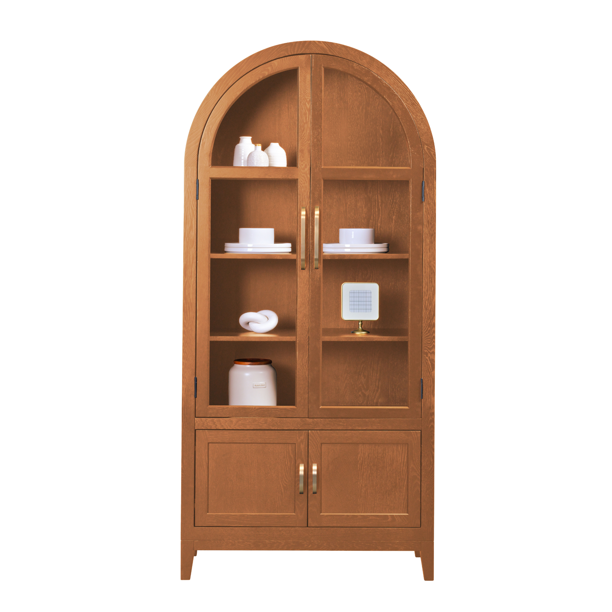 High Bank Woodworks Higley White Oak Display Cabinet