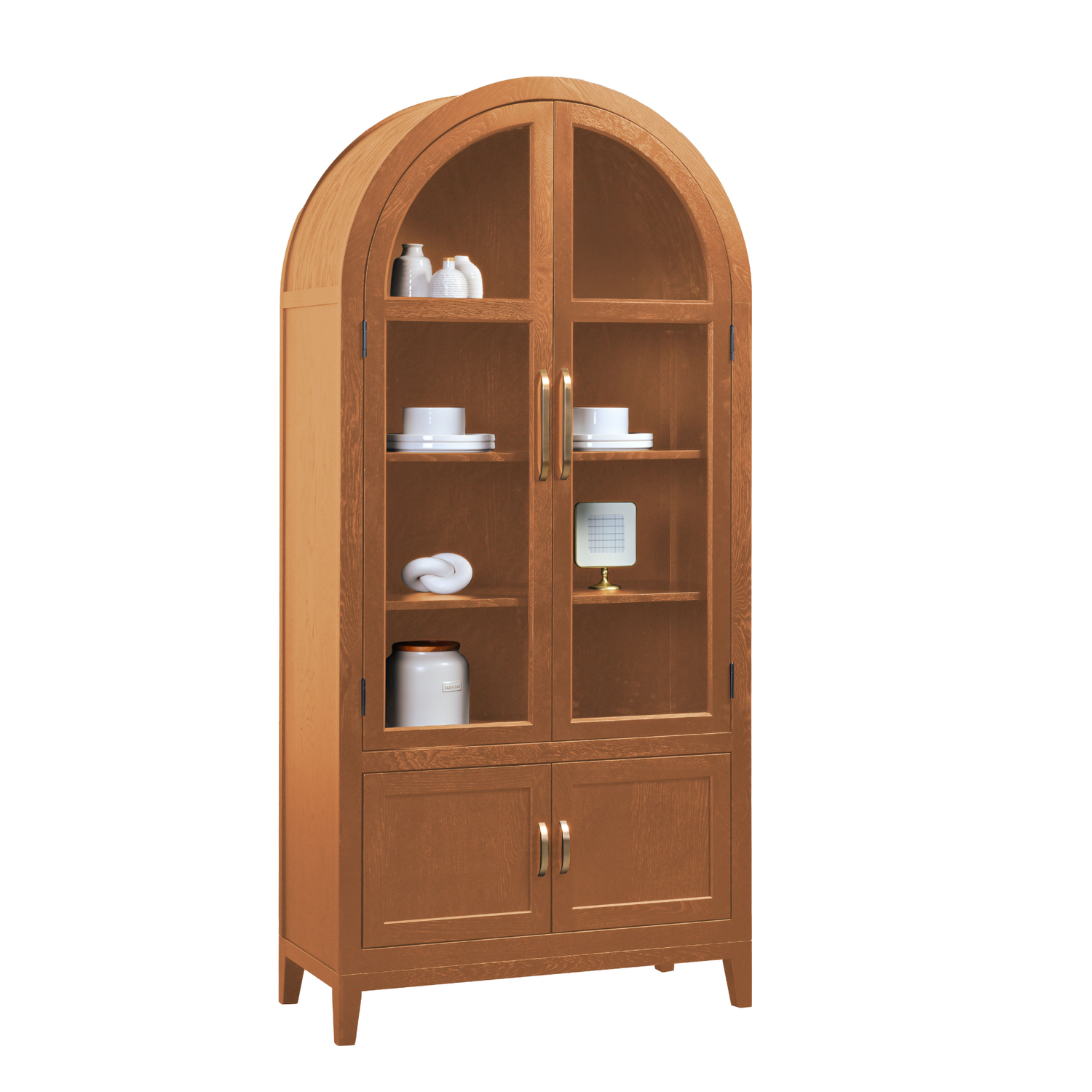 High Bank Woodworks Higley White Oak Display Cabinet
