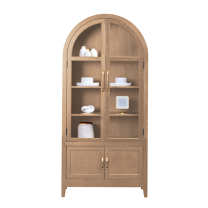 High Bank Woodworks Higley White Oak Display Cabinet