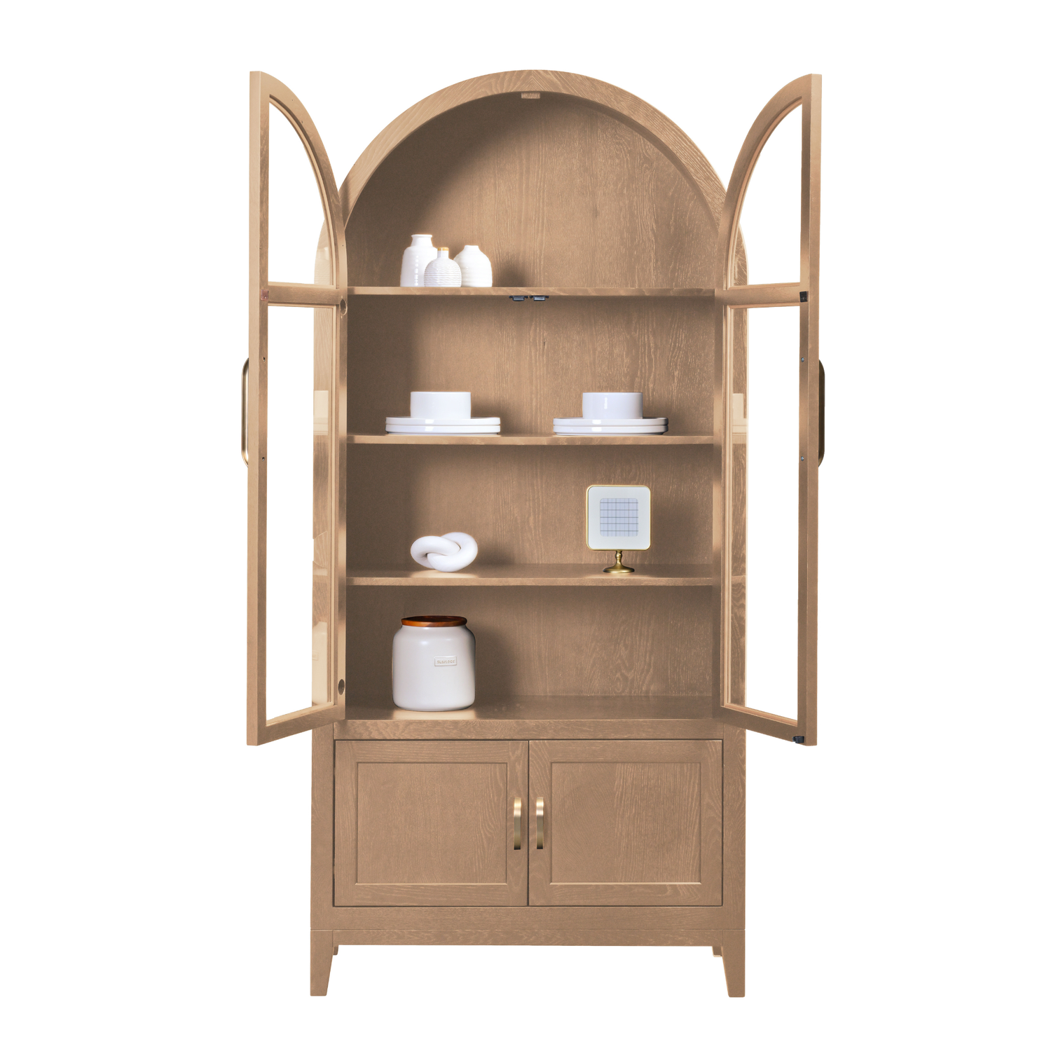 High Bank Woodworks Higley White Oak Display Cabinet