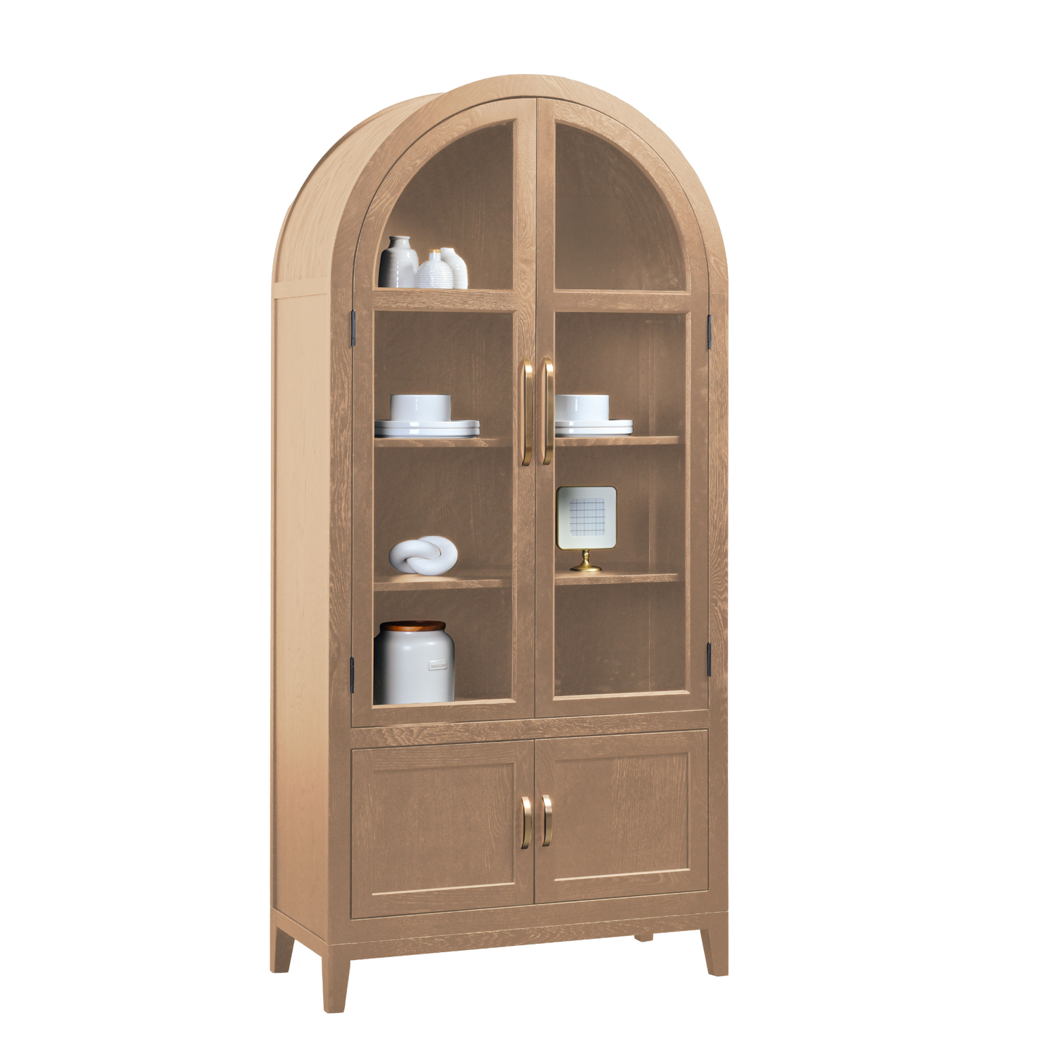 High Bank Woodworks Higley White Oak Display Cabinet