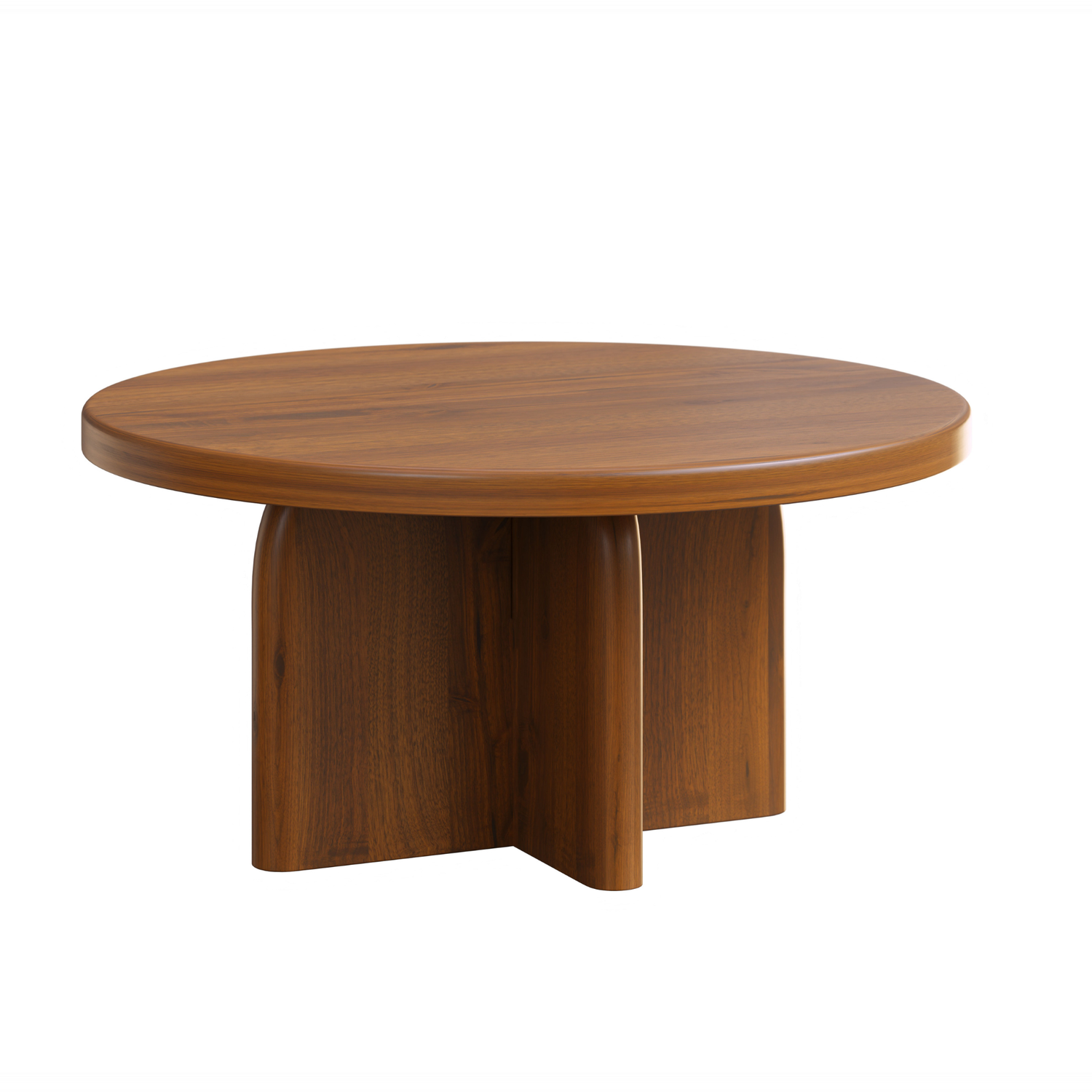 High Bank Woodworks Higley White Oak Round Pedestal Coffee Table