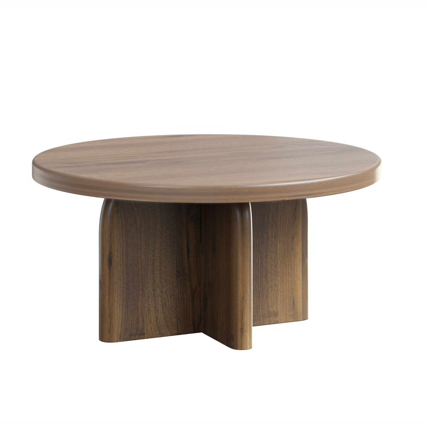 High Bank Woodworks Higley White Oak Round Pedestal Coffee Table